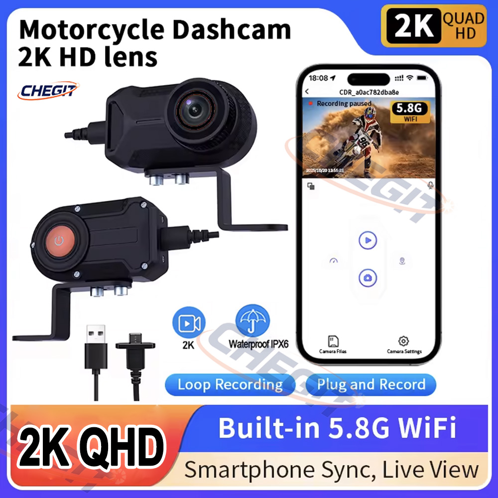 Motorcycle DVR 2K HD WiFi With - Cycling Loop ulasan dan harga