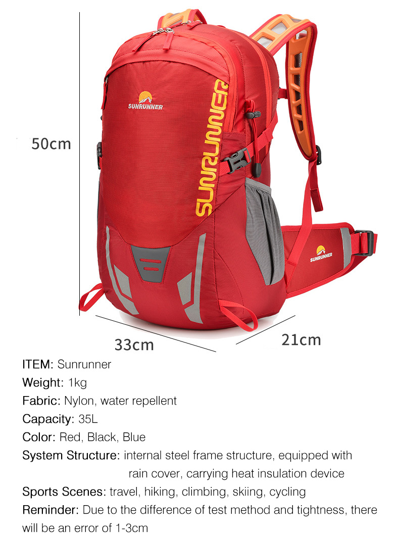35L Hiking Backpack Bag Large  - Cycling Journey ulasan dan harga