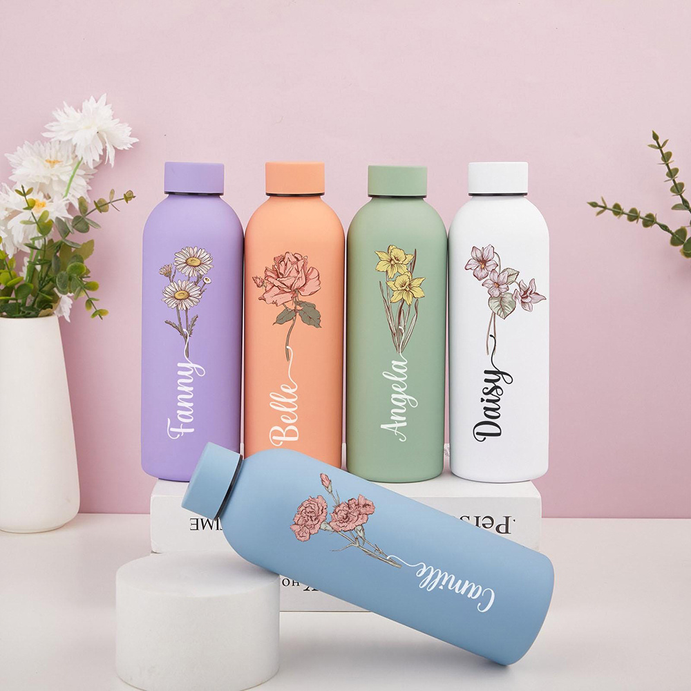 Customized Floral Water Bottle - Commuting By Bike ulasan dan harga