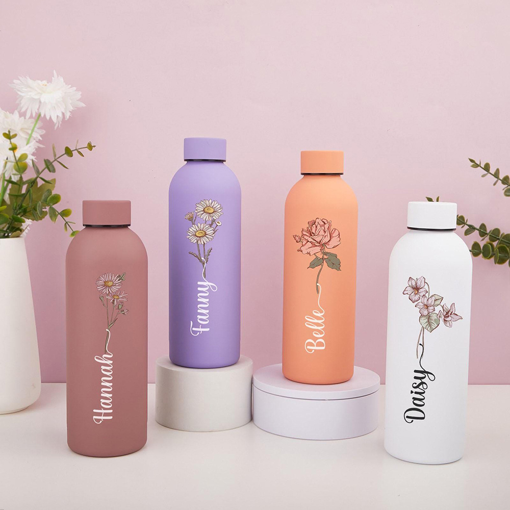 Customized Floral Water Bottle - Commuting By Bike ulasan dan harga