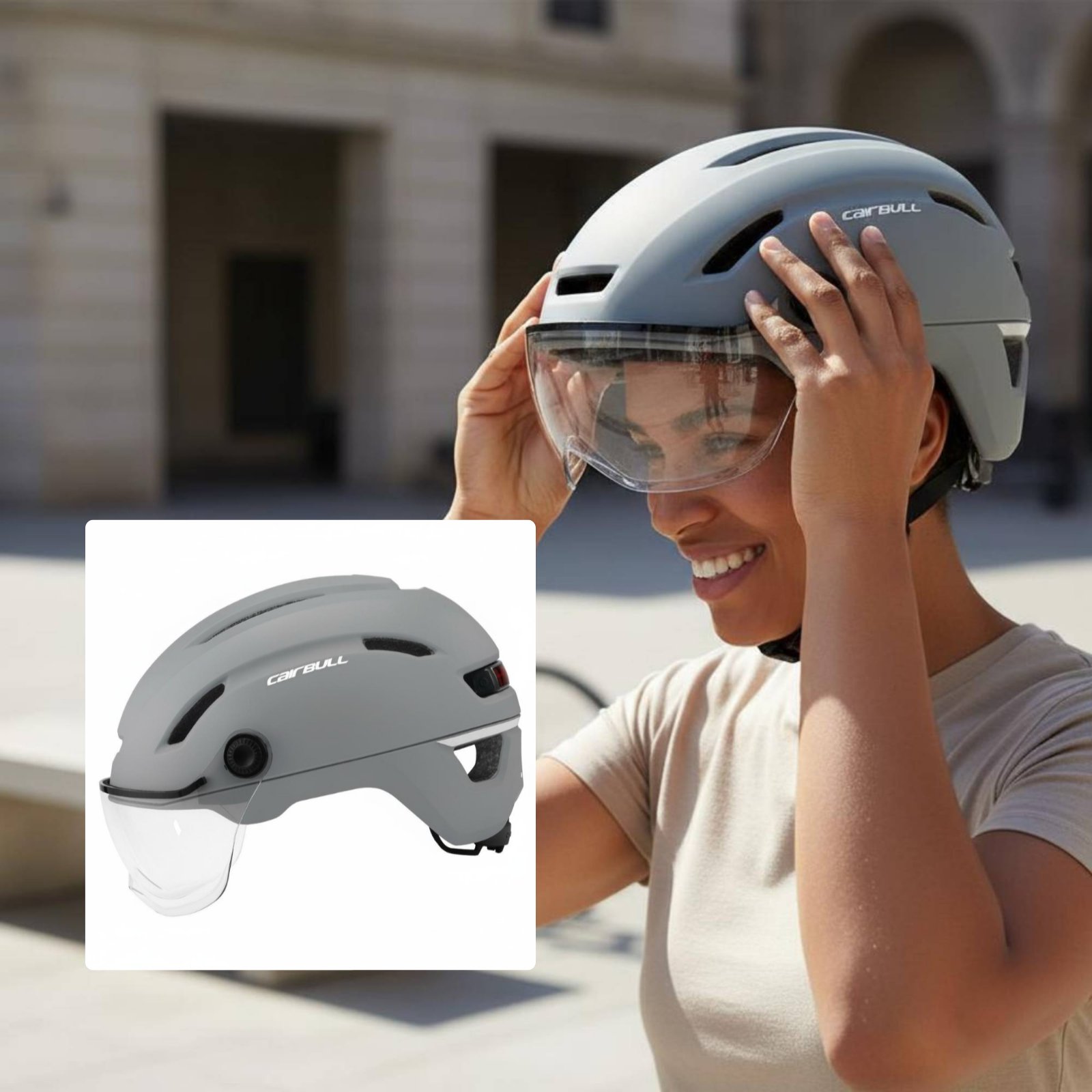 Electric Bicycle Commuter Helm - Cycling In City ulasan dan harga