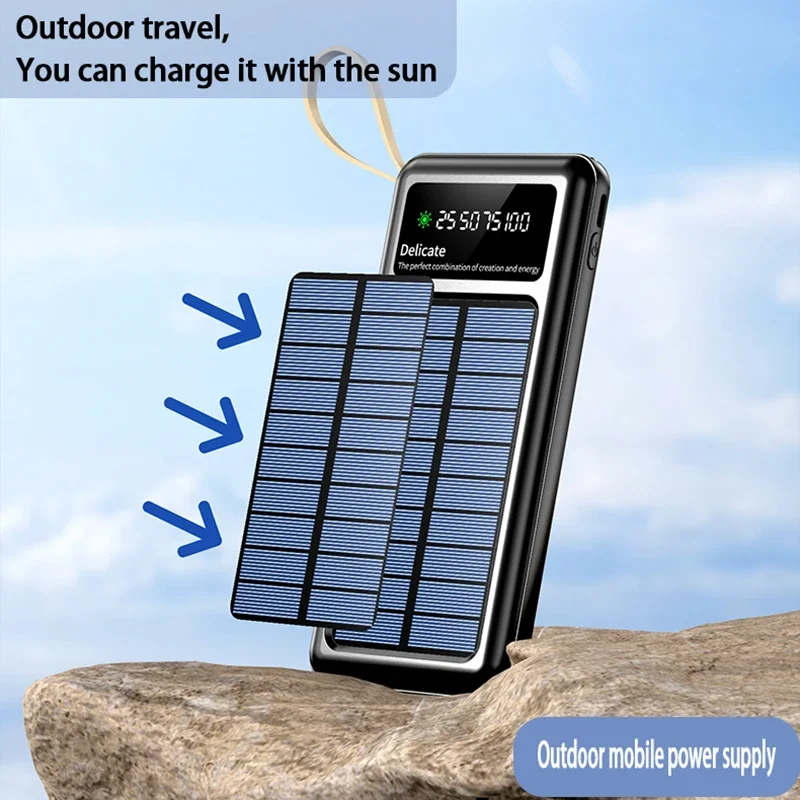 Solar Power Bank 20000mAh with - Usb Charger Dynamo ulasan dan harga