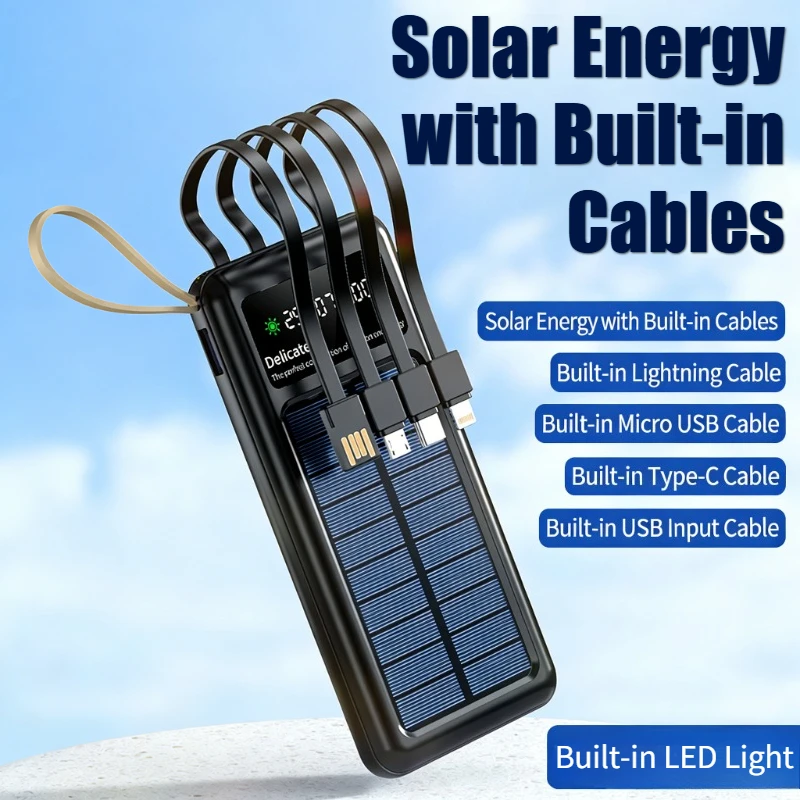 Solar Power Bank 20000mAh with - Usb Charger Dynamo ulasan dan harga