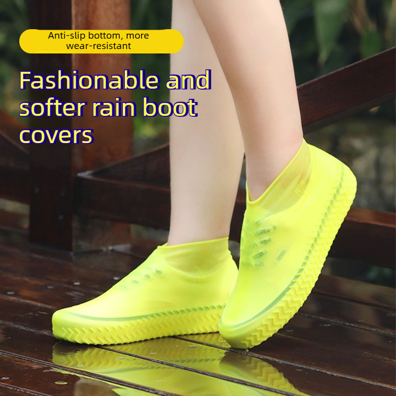 Thick Silicone Rain Boot Cover - Waterproof Cycling Commute ulasan dan harga