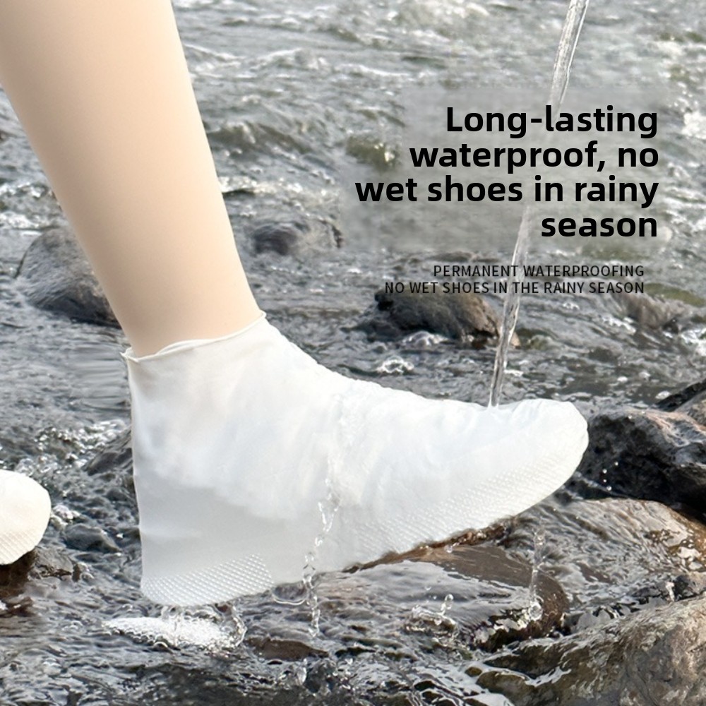 Thick Silicone Rain Boot Cover - Waterproof Cycling Commute ulasan dan harga